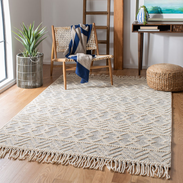 Union Rustic Southwestern Handmade Flatweave Wool/Cotton Beige Area Rug